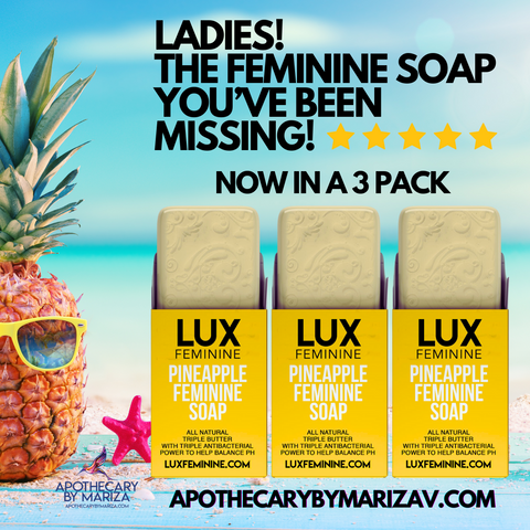 3 Pineapple Luxury Feminine Soaps plus Yoni Oil Bundle