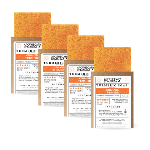 Turmeric Soap 4 Pack - Skin Brightener - Apothecary By Mariza